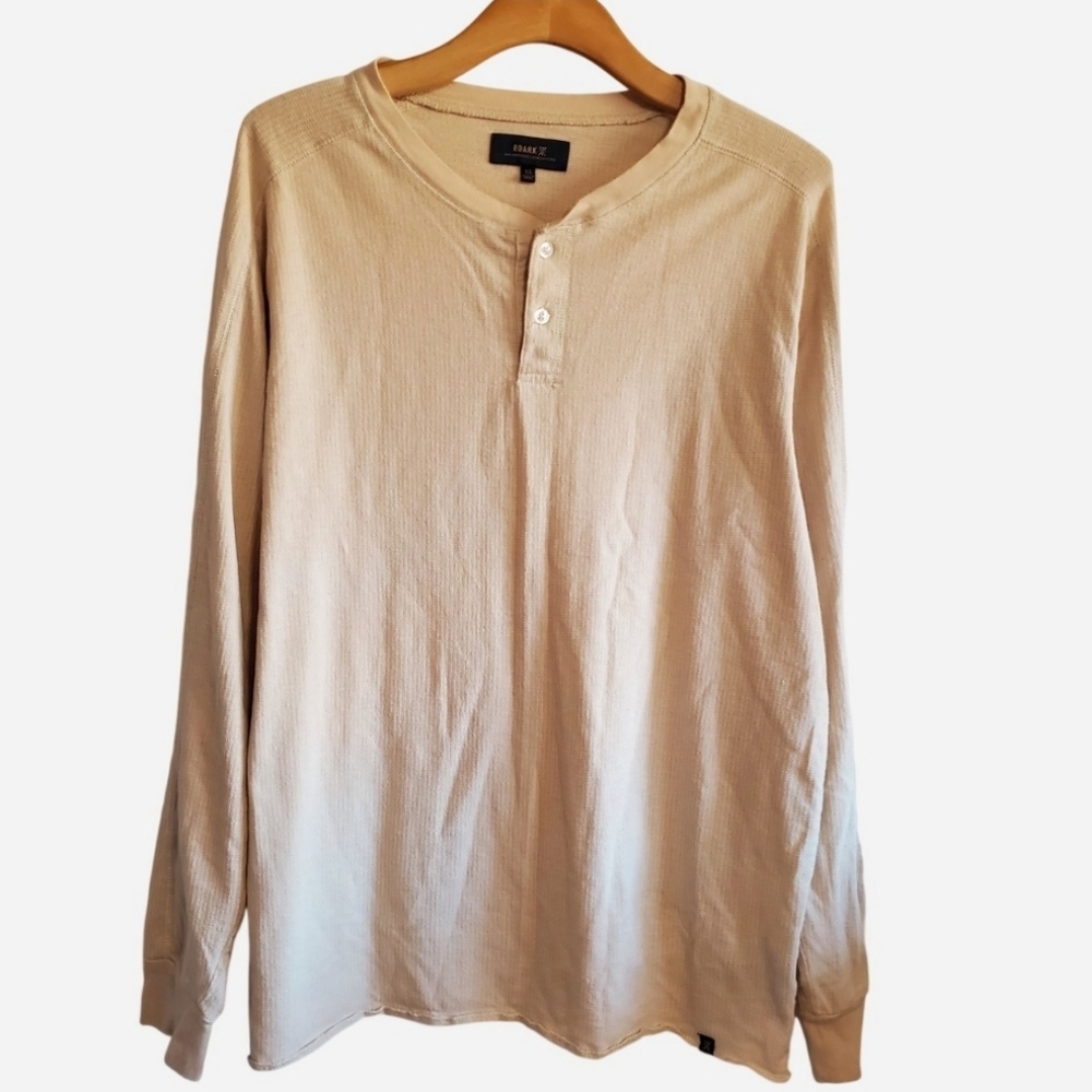 Roark Mens Range Rat Waffle Thermal Henley Shirt Long sleeve Size XL Layering
